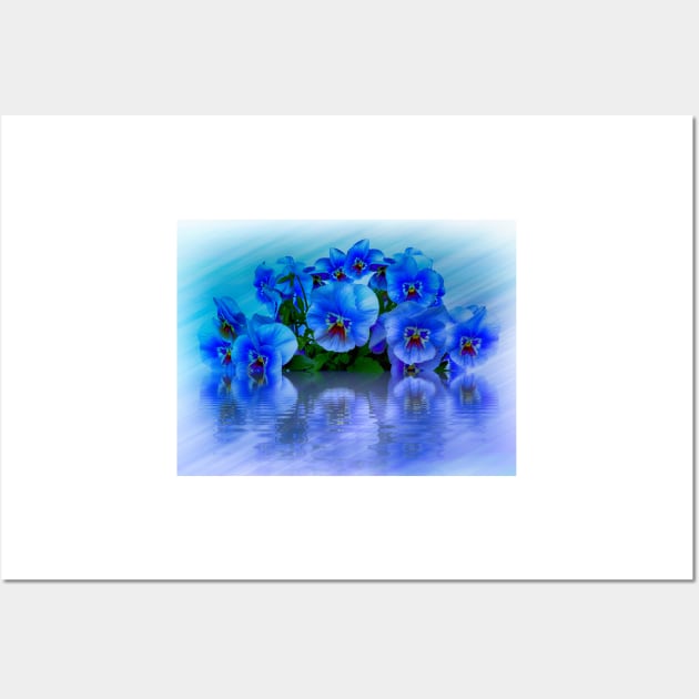 Blue Pansies Wall Art by JimDeFazioPhotography